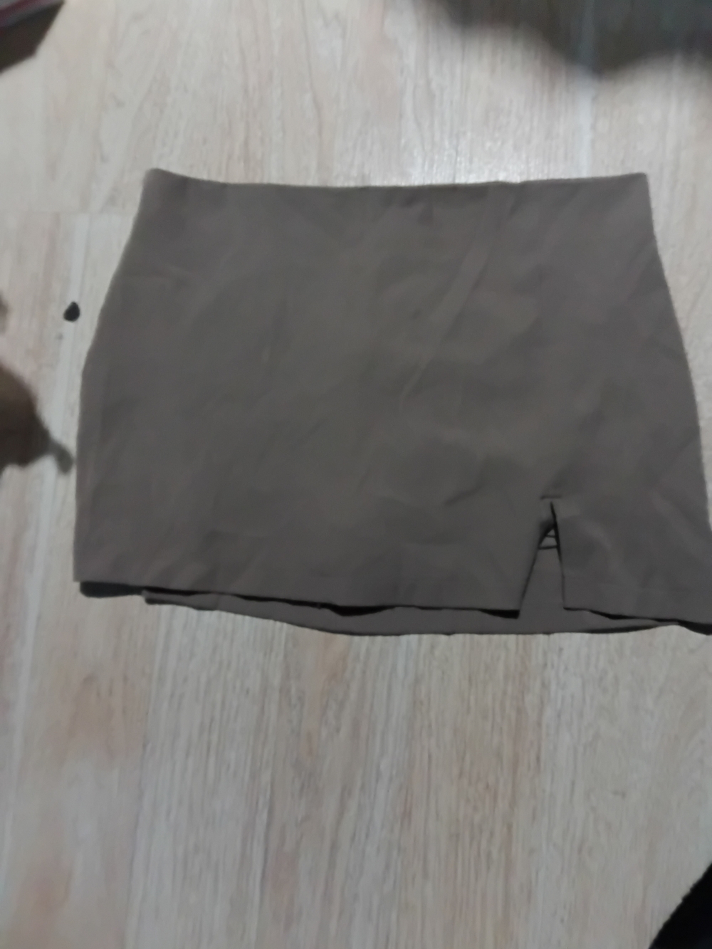 Aeropostale Taupe Mini Skort with Front Notch